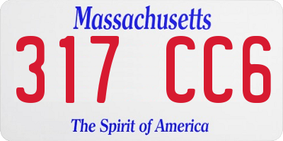 MA license plate 317CC6