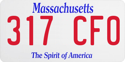 MA license plate 317CF0