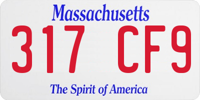 MA license plate 317CF9