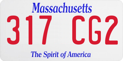 MA license plate 317CG2