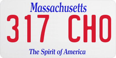 MA license plate 317CH0