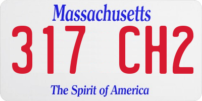 MA license plate 317CH2