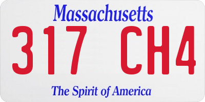 MA license plate 317CH4
