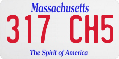 MA license plate 317CH5