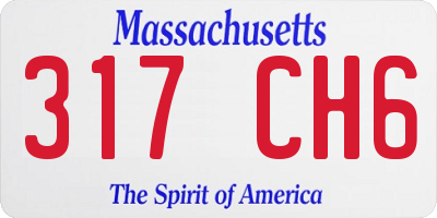 MA license plate 317CH6