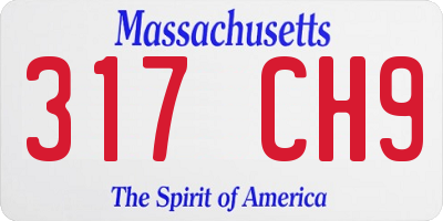 MA license plate 317CH9