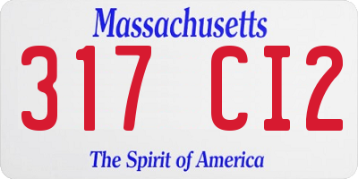 MA license plate 317CI2