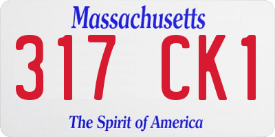 MA license plate 317CK1