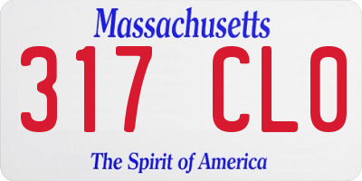 MA license plate 317CL0