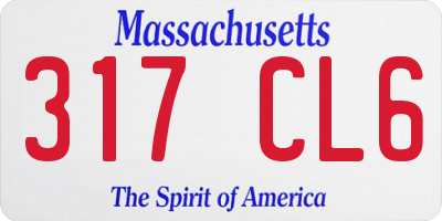 MA license plate 317CL6
