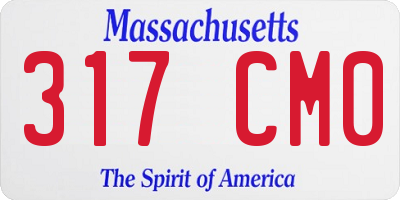 MA license plate 317CM0