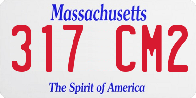 MA license plate 317CM2