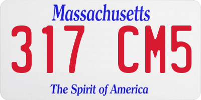 MA license plate 317CM5