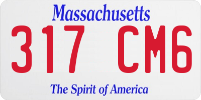 MA license plate 317CM6