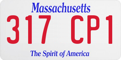 MA license plate 317CP1