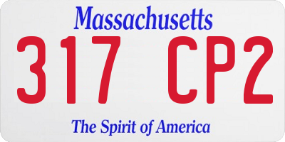 MA license plate 317CP2