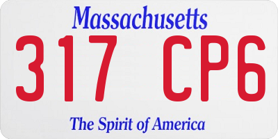 MA license plate 317CP6