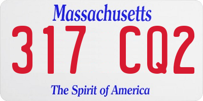 MA license plate 317CQ2