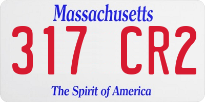 MA license plate 317CR2