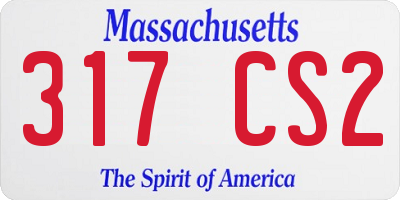 MA license plate 317CS2