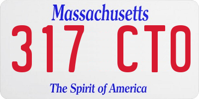 MA license plate 317CT0
