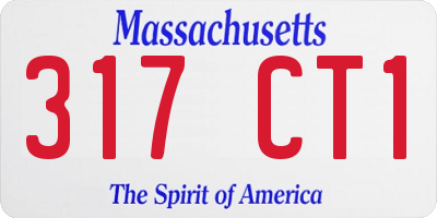 MA license plate 317CT1