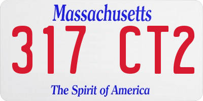 MA license plate 317CT2