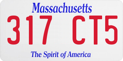MA license plate 317CT5