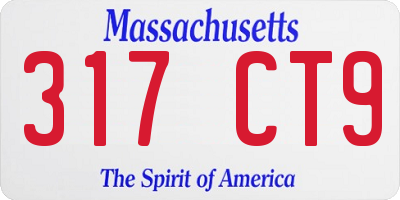 MA license plate 317CT9