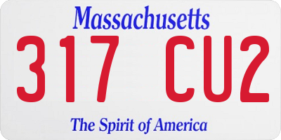 MA license plate 317CU2