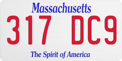 MA license plate 317DC9