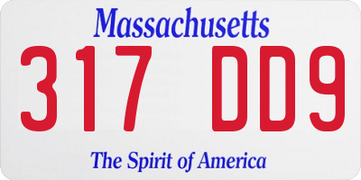 MA license plate 317DD9