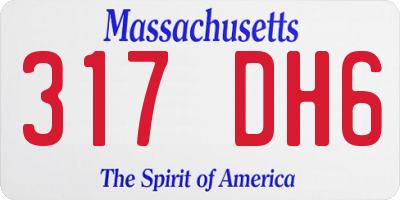 MA license plate 317DH6