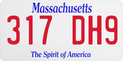 MA license plate 317DH9