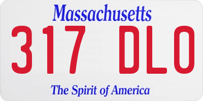 MA license plate 317DL0