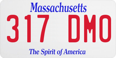 MA license plate 317DM0