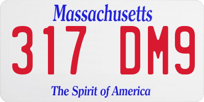 MA license plate 317DM9