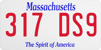 MA license plate 317DS9