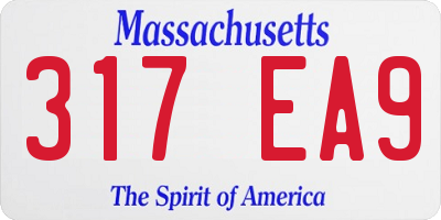 MA license plate 317EA9