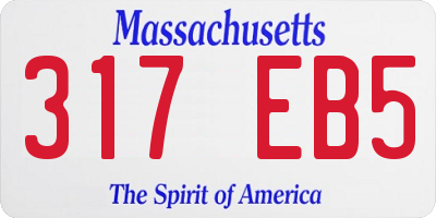 MA license plate 317EB5