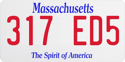 MA license plate 317ED5