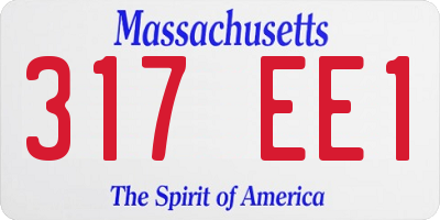 MA license plate 317EE1
