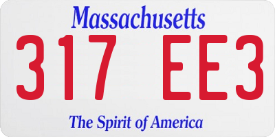 MA license plate 317EE3