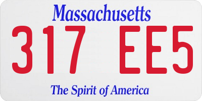 MA license plate 317EE5