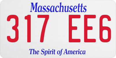 MA license plate 317EE6