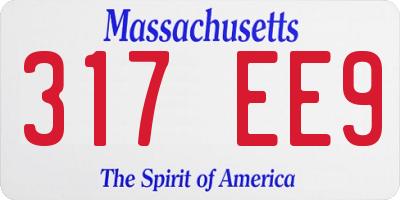 MA license plate 317EE9