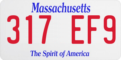 MA license plate 317EF9