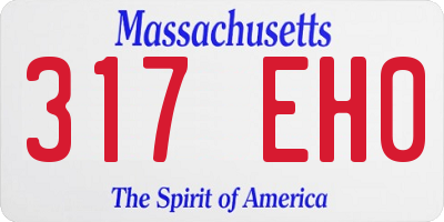MA license plate 317EH0
