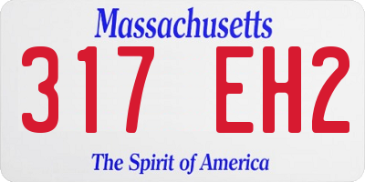 MA license plate 317EH2