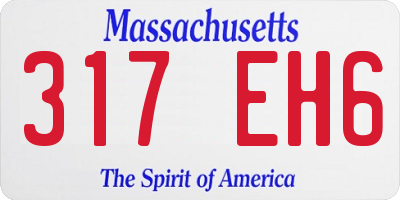MA license plate 317EH6